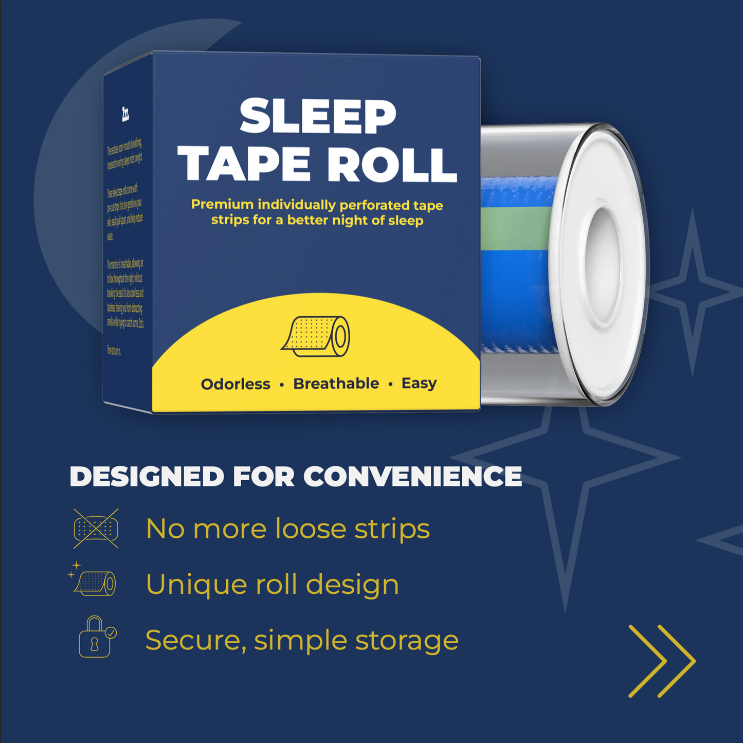 👉 Perforated Silicone Mouth Tape Roll – For Nose Breathing & Better Sleep (40 individual strips)