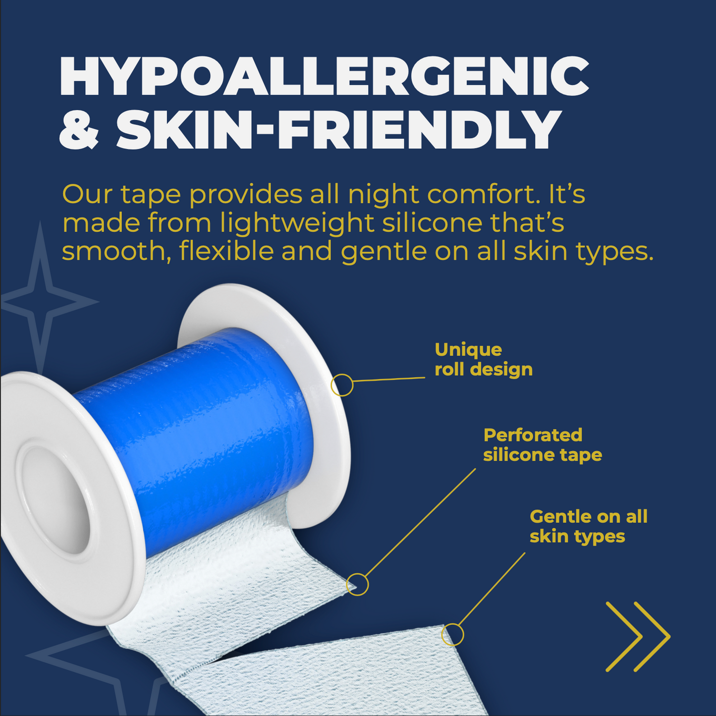 👉 Perforated Silicone Mouth Tape Roll – For Nose Breathing & Better Sleep (40 individual strips)